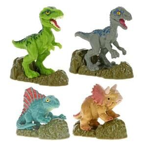 NEW (4) Dinosaurs Jurassic World Micro Collection Mattel T-Rex Blue MINI Figures
